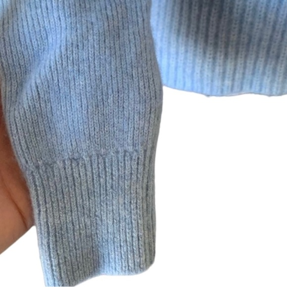 Veronica Beard cashmere blend, button mock neck, ribbed knit sweater Size Small - Picture 12 of 16